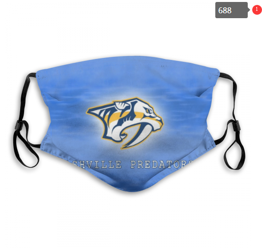 NHL Nashville Predators #2 Dust mask with filter->nhl dust mask->Sports Accessory